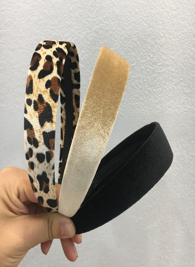 Spenlly Velvet Wide Headbands for Women Girls, Fashion Non Slip Solid Hair Bands Cosplay Halloween Hair Accessories (Black, One Size) - Image 5